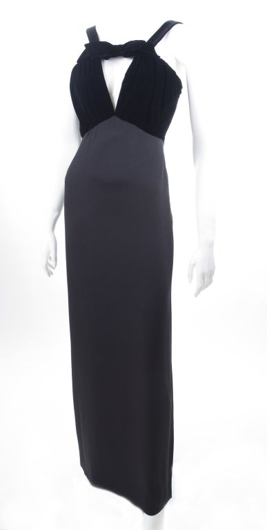 Yves Saint Laurent Velvet and Silk Gown 5