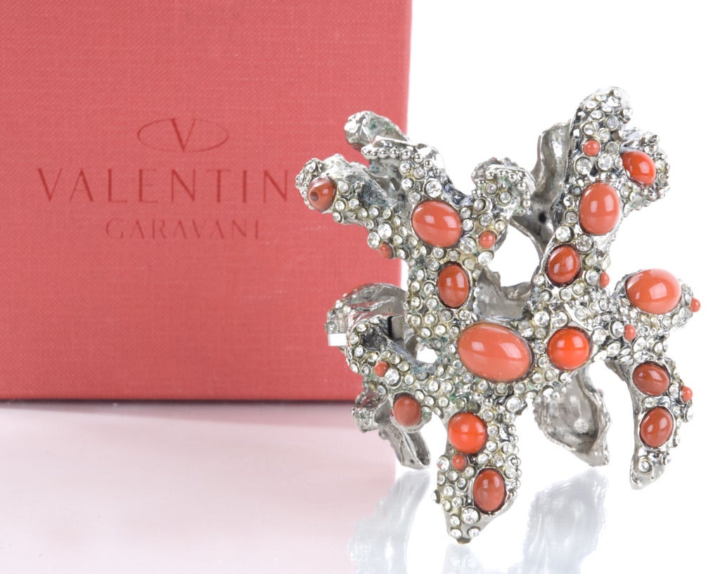 2002 Valentino Garavani Coral Branch Cuff Bracelet For Sale 2