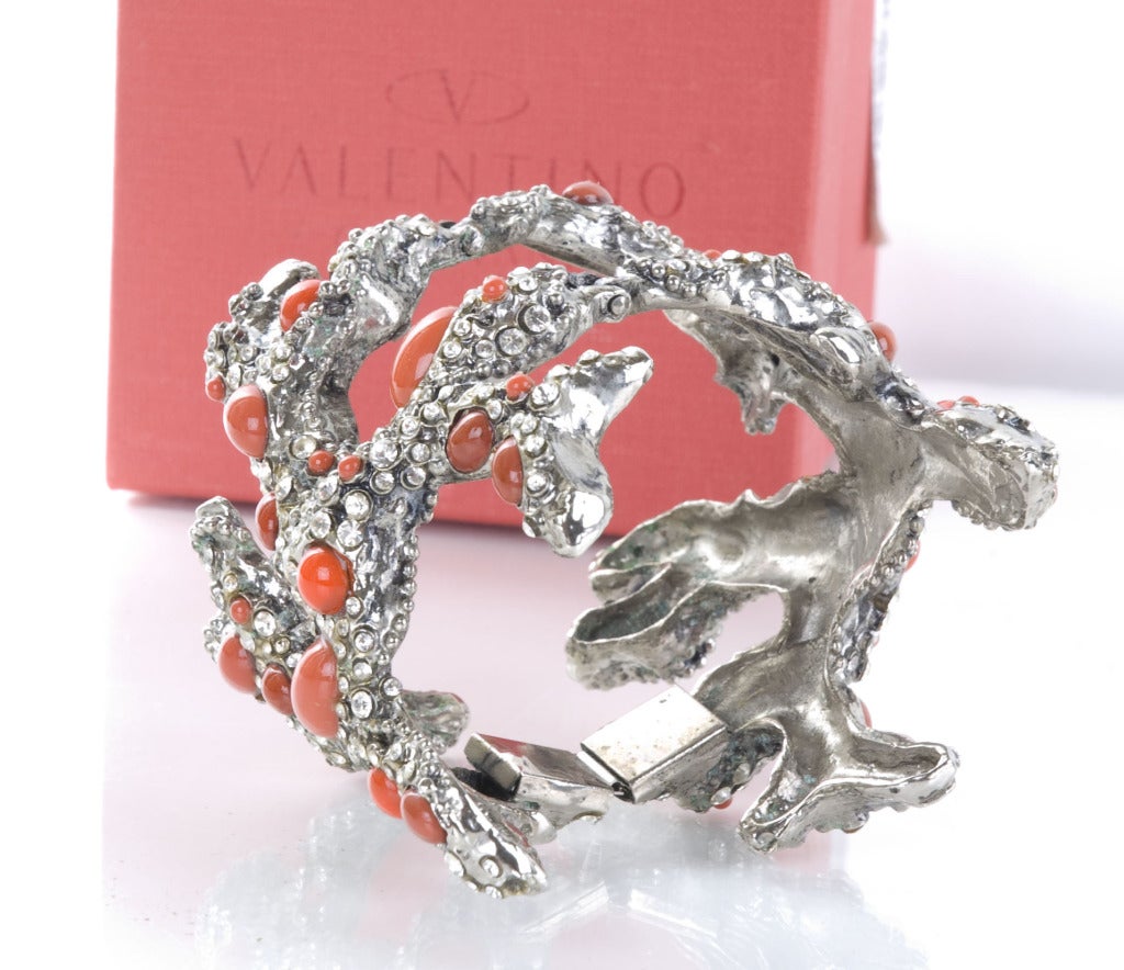 2002 Valentino Garavani Coral Branch Cuff Bracelet For Sale 3