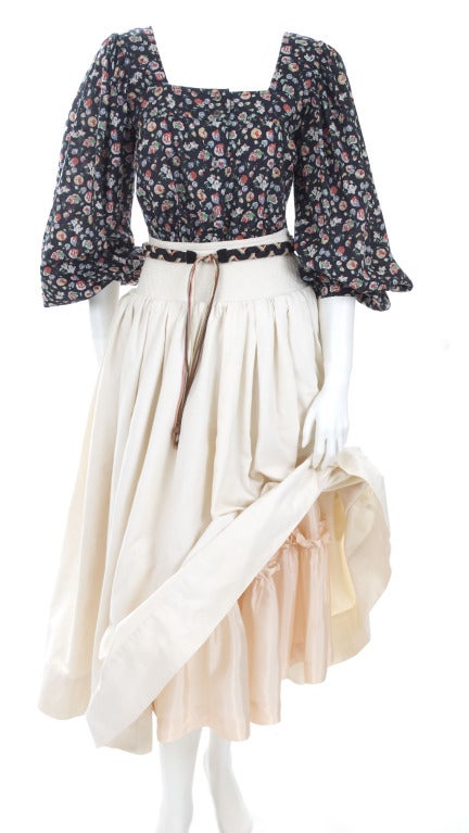 Women's Yves Saint Laurent Gypsy Skirt and Blouse