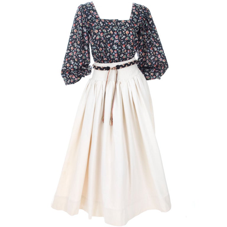 Yves Saint Laurent Gypsy Skirt and Blouse