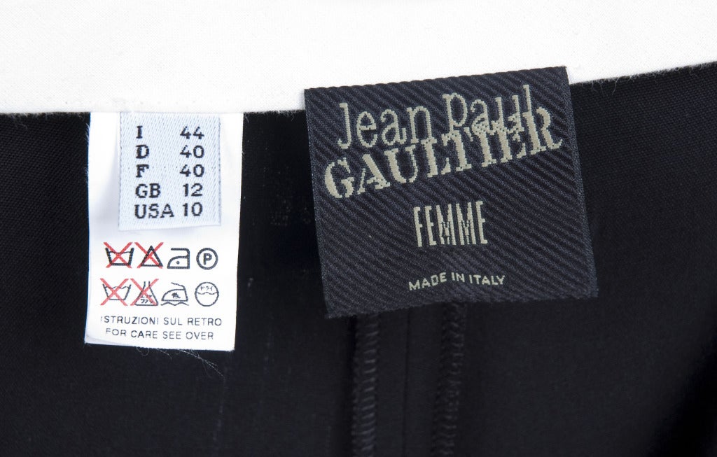90's Jean Paul Gaultier Black Pants with Suspenders 5