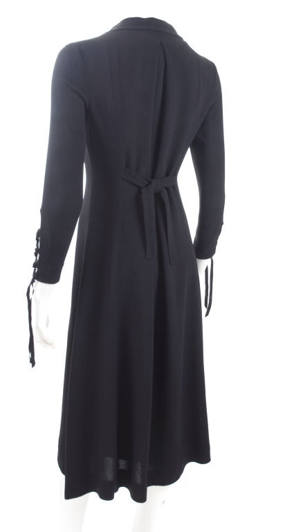 70's Ossie Clark Black Dress 5