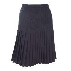 Vintage 80's Valentino Boutique Black Pleated Skirt