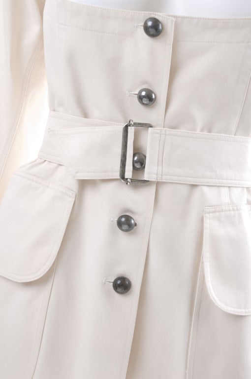 Women's 80's Iconic Alaia Cotton Safari Jacket For Sale