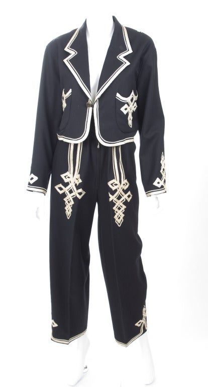 Women's 1989 Matsuda Maroccan Inspired Embroidered Suit For Sale