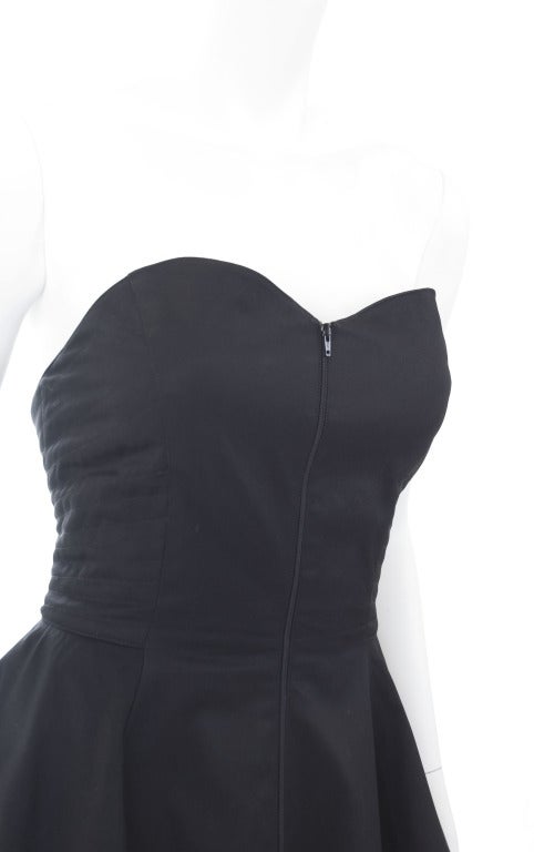 Montana Black Cotton Bustier Dress In Excellent Condition For Sale In Hamburg, Deutschland