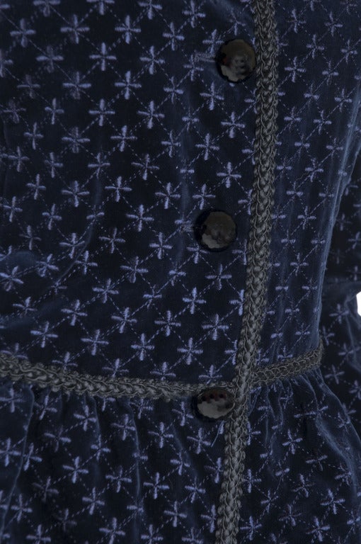 Yves Saint Laurent Navy Velvet Knee Breeches Suit For Sale 3