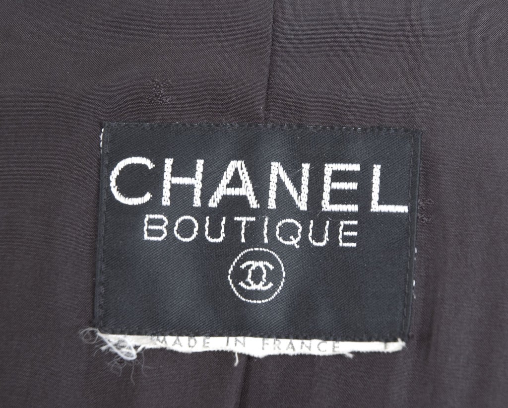 Chanel Boutique Black Coat With Gold Buttons For Sale 4