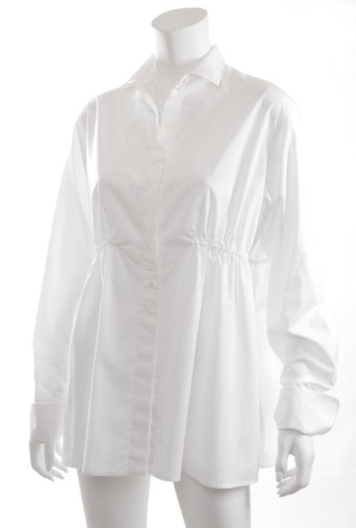Alaia White Shirt.
Cotton 
Size M

Measurements:
Length 28.5 - bust up to 44