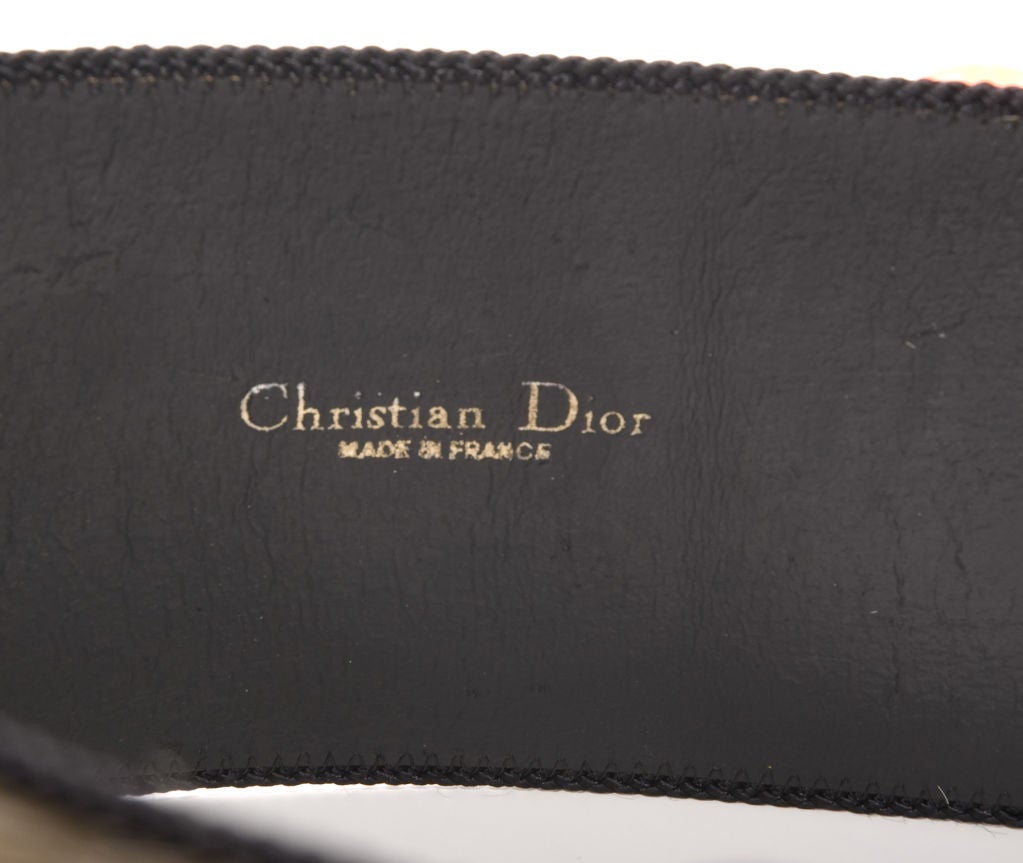 70's Christian Dior Animal Print Wrap Belt For Sale 1