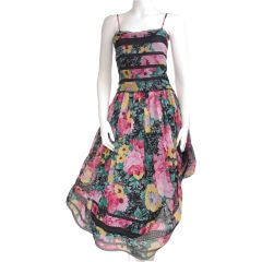 Early 80's Chloé Silk Chiffon Summer Dress