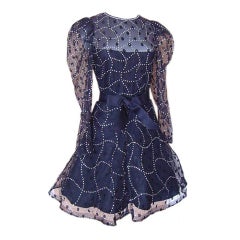 ARNOLD SCAASI Vintage dress tulle Swarovski diamantes