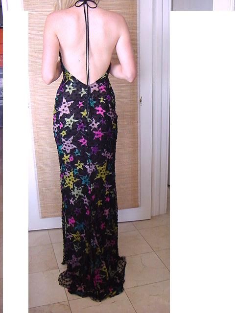 GIANNI VERSACE Couture Vintage halter dress 1990s' VIBRANT 40 / 4  In Excellent Condition In Miami, FL
