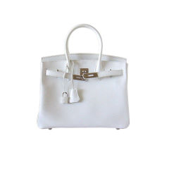 HERMES BIRKIN 30 Bag Sparkling Snow WHITE/Pall SO fresh