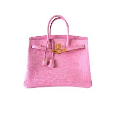 HERMÈS BIRKIN 35 crocodile rose mat non plus fabriqué