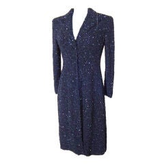 GIORGIO ARMANI Coat BEAD Encrusted Cashmere Lined 4