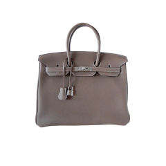 HERMES BIRKIN 35 Bag ETOUPE coveted PERFECT neutral