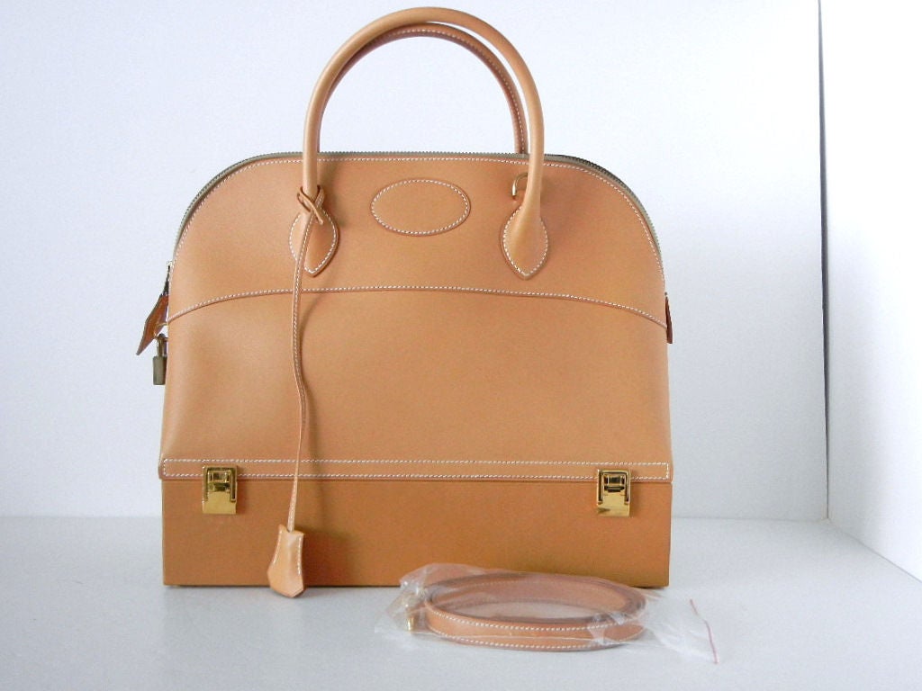 Brown Hermes Vintage Macpharson Bag Coveted Vache Barenia Leather Never Carried