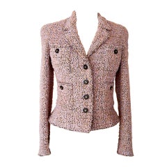 CHANEL vintage jacket 4 2DIE4 buttons colour fabric cut 38 / 4