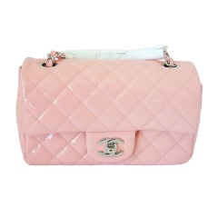 CHANEL flap bag MINI patent leather pink Cruise 2013 NEW