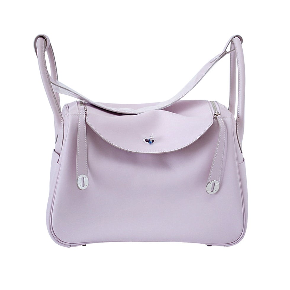 HERMES Sensational LINDY bag coveted ROSE DRAGEE very rare at 1stdibs  