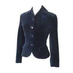 Azzedine Alaia jacket divine shaping pin stripe velvet 4 9