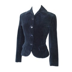 Vintage Azzedine Alaia jacket divine shaping pin stripe velvet 4