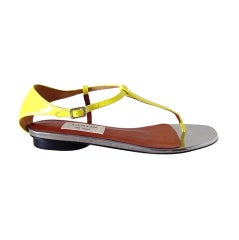 LANVIN shoe NEW 6.5 Flat Thong Sandal  brilliant Yellow