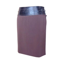 JEAN PAUL GAULTIER Skirt detachable leather belt 6/8 Divine