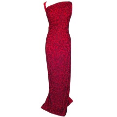 Marc Bouwer Dramatic Red Black Beading Fabulous Neckline 10 1