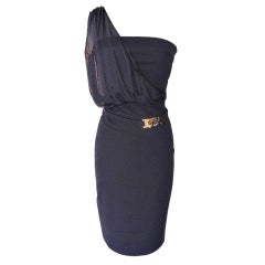 FENDI dress strapless 1 shoulder detail amazing fit 4 NWT 6