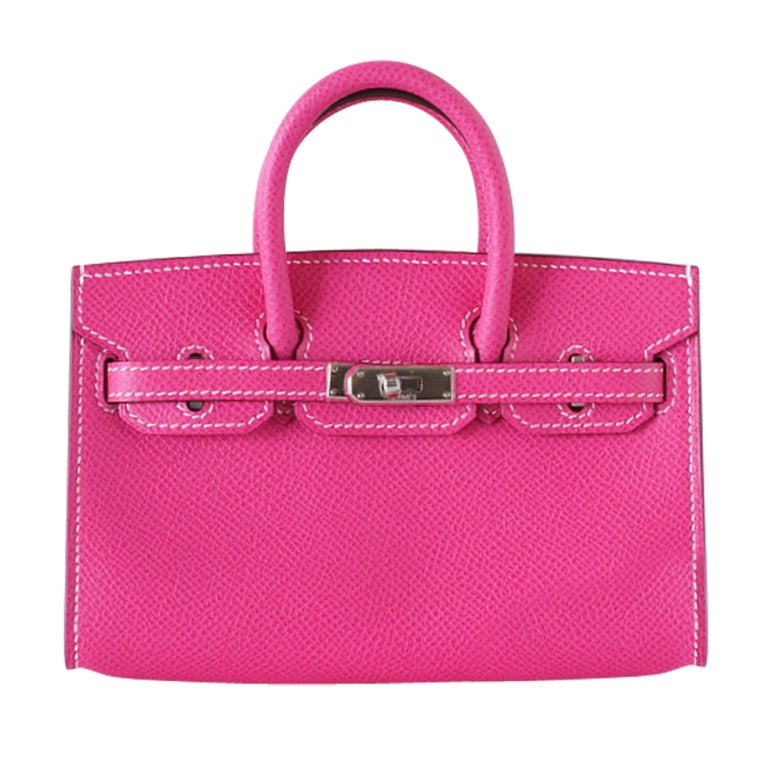 HERMES Mini Miniature LIMITED EDITION Birkin bag ROSE TYRIEN Eps