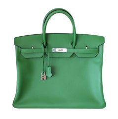 HERMES BIRKIN 40 Bag BENGALE Epsom leather palladium Fresh