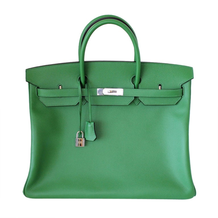 HERMES BIRKIN 40 Bag BENGALE Epsom leather palladium Fresh at 1stdibs