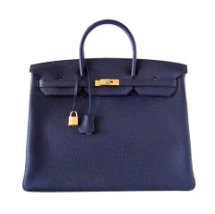 HERMES Birkin 40 Bag Sleek Black Gold hardware coveted classic