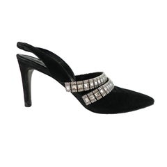 STEPHANE KELIAN shoe vintage slingback jeweled straps 7 fabulous