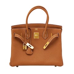 HERMES BIRKIN 30 bag GOLD gold hardware coveted classic