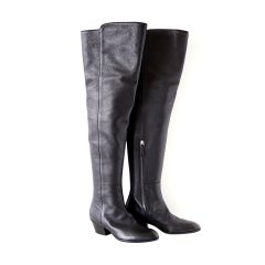 GUISEPPI ZANOTTI boot black leather thigh high NEW 9 Fabulous