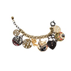 LANVIN Swarovski crystal charm bracelet NEW