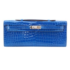 Hermes Kelly Cut Crocodile Porosus Lisse E5 Rose