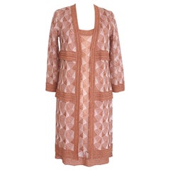 Missoni Dress with Jacket Knit Set Divine Deco Design Chic 42 / 8