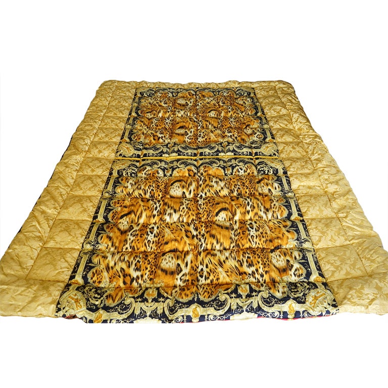GIANNI VERSACE European King Down Duvet reversible Scarf Print