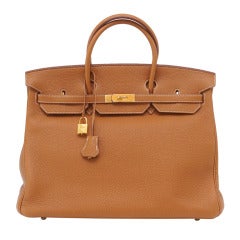 HERMES Birkin 40 Bag coveted Classic Gold with Gold hardware