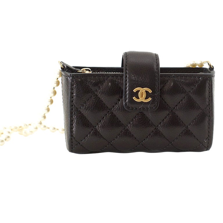 CHANEL bag mini minature cross body pearl strap SO charming at 1stDibs