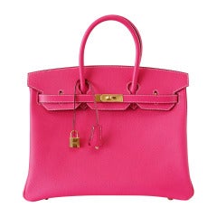 HERMES BIRKIN 35 Bag ROSE TYRIEN coveted Gold hardware