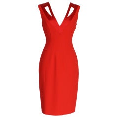 Blumarine cocktail dress sizzling red  42 / 8 NWT fabulous shaping also in 46
