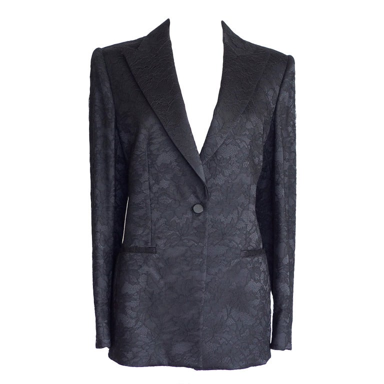 GIORGIO ARMANI Jacket LACE Tuxedo Style fits 8 / 10 NEW Exquisite Timeless
