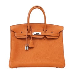 HERMES BIRKIN 35 Bag POTIRON orange togo palladium