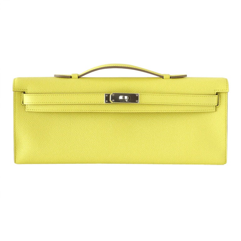 HERMES KELLY CUT bag Clutch Souffre bag rare to find Epsom For ...